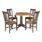 International Concepts Round Round 42 in. Dual Drop Leaf Dining Table with 4 Splatback Chairs in Hickory/Washed Coal, Wood K45-42DPT-27B-C10-4 - alternate 3